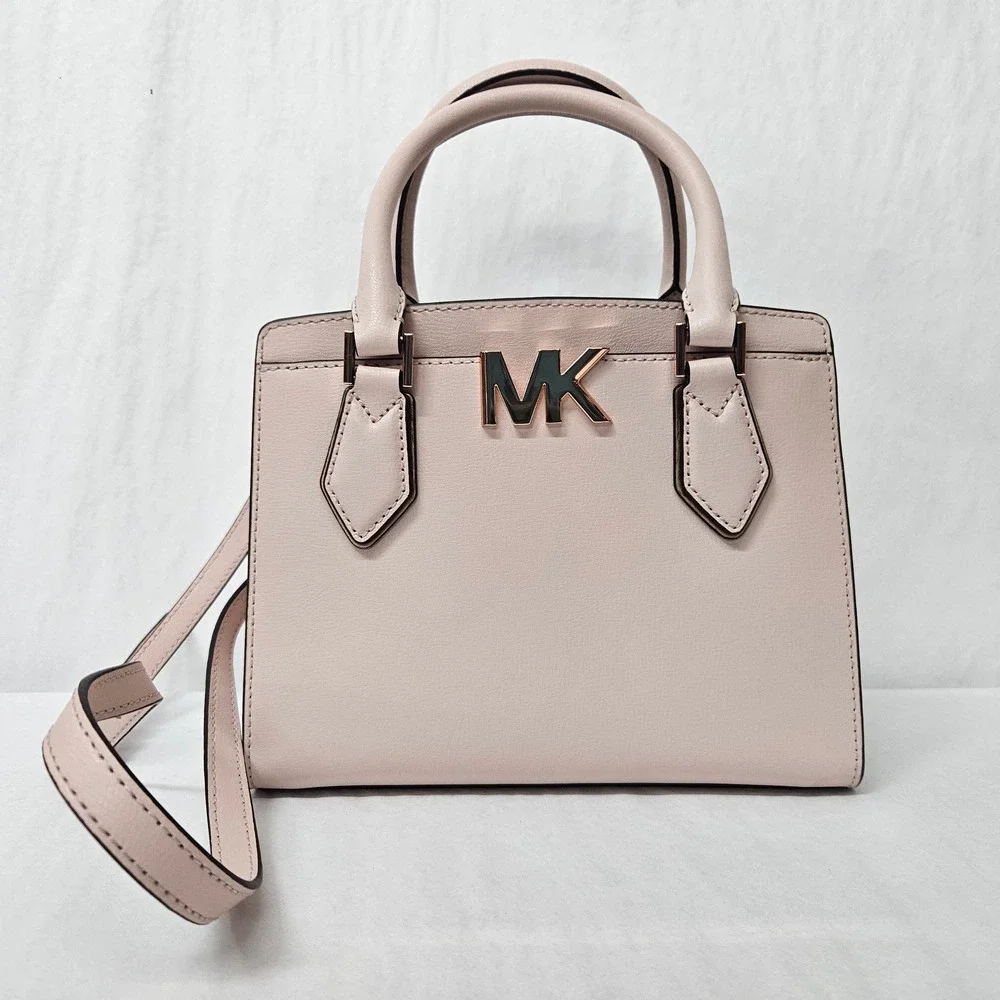 Michael Kors Mott Medium Messenger Crossbody Bag 35T0ROXM2L Pink Rose Gold